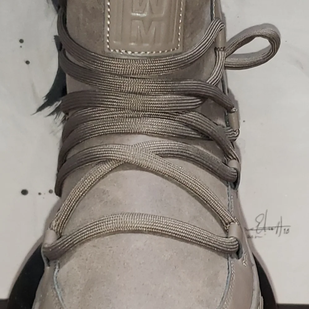 H&M Stylish High-Top Sneakers in Taupe